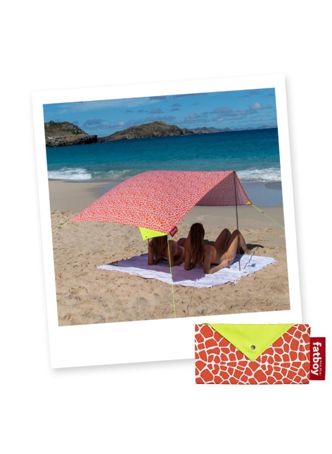 Fatboy Miasun Beach Tent | 1 minute setup |3 m² of shade | Fits 2 adults and 2 kids | cotton fabric with aluminum poles and ground pegs | Lightweight and compact | 330x190x140 cm - Palm beach - Image 5